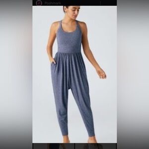 HALARA Blue Sleeveless Jumpsuit